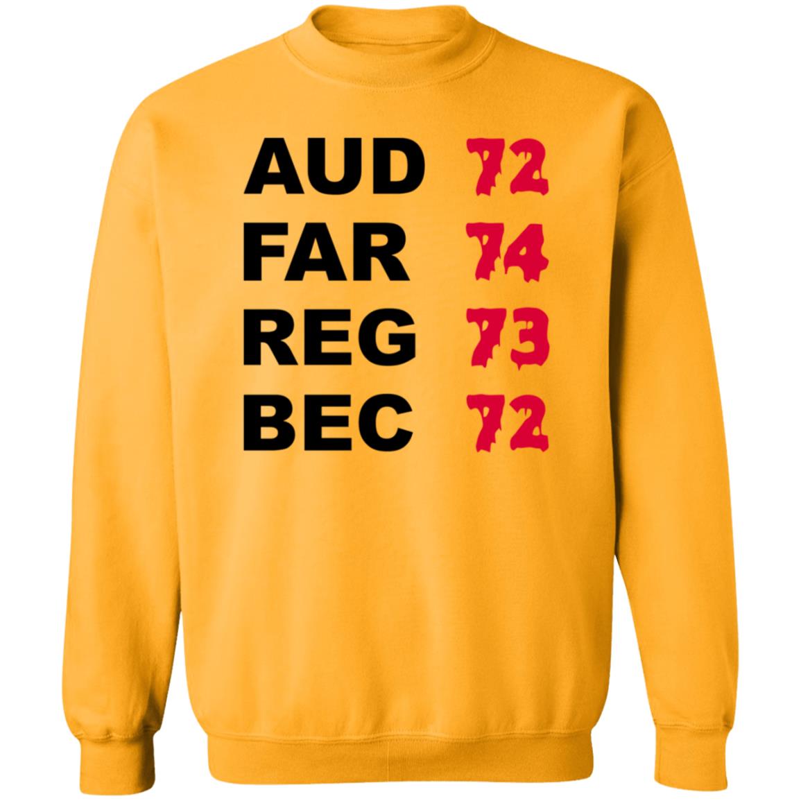 Aud 72 Far 74 Reg 73 Bec 72 Shirt Hoodie Sweatshirt Aud 72 Far 74 Reg 73 Bec 72 Shirt Hoodie Sweatshirt
