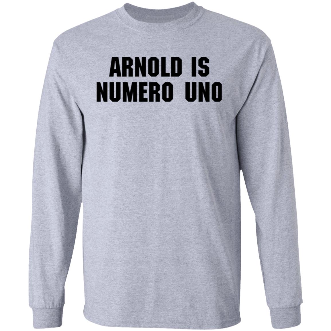 Olivier Wearing Arnold Is Numero Uno Tee Scramble Store Olivier Wearing Arnold Is Numero Uno Tee Scramble Store
